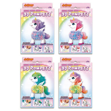 3D Pompets Unicorn 4 Asst