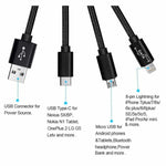 3 IN 1 Charger Cable - Lightning, Micro, Type C