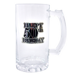 50th Badge Straight Stein