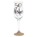 50th Wishes Rose Gold Flute