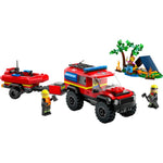 60412 - City - 4x4 Fire Truck With Rescue Boat