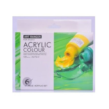 Acrylic Paint 6x75ml Regular Colours