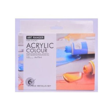 Acrylic Paint Set 6x75ml Metallic