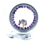 Amethyst LED USB Lamp with Gemstone Tree