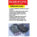 BJ76 Power Bank 10000mah Cables Built In