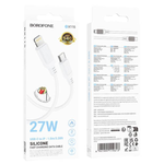 BX115 Type C to Lightning 27w Silicone Fast Charging Cable - 1m (White Box)