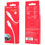 BX30 Lighting Silicone Charging Data Cable - 1m (Red Box)