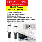 BX79 Lightning-Type C Silicone Charging Data Cable - 1m (Blue Box)