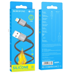 BX83 Lighting Silicone Charging Data Cable - 1m (Red Box)