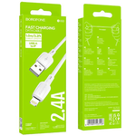 BX93 Lightning 2.4A Fast Charging Data Cable - 1m (Green Box)
