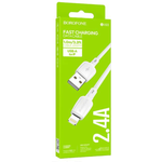 BX93 Lightning 2.4A Fast Charging Data Cable - 1m (Green Box)