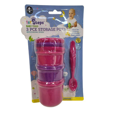Baby Food Storage Pots with Spoon