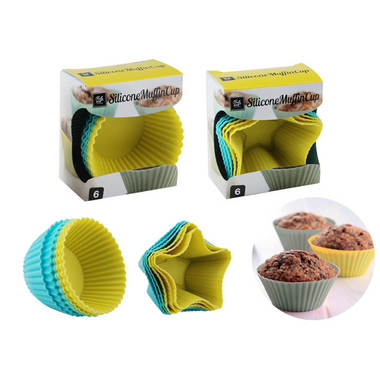 BakeArt Silicone Muffin Cup Asst 6pc