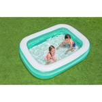 Bestway 2.00m x 1.46m x 48cm Teal Rectangular Family Pool