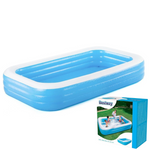 Bestway 3.05m x 1.83m x 56cm Deluxe Blue Rectangular Family Pool