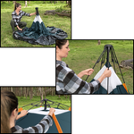 Bestway Alpine Dome 4 Tent with SwiftClick Setup - (70cm+2.10m+70cm) x 2.40m x 1.38m