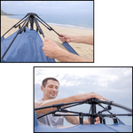 Bestway Beach Dome 4 Tent with SwiftClick Setup - (1.07m+1.27m) x 2.40m x 1.25m