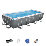 Bestway Power Steel Rectangular Frame Pool 5.49m x 2.74m x 1.22m with Sand Filter Pump