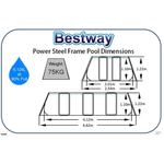 Bestway Steel Pro MAX Rectangular Frame Pool 4.12 x 2.01 x 1.22m