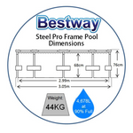 Bestway Steel Pro MAX Round Frame Pool Set 3.05m x 76cm