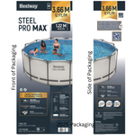 Bestway Steel Pro MAX Round Frame Pool Set 3.66m x 1.22m