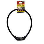 Cable Lock 4-Digit Combination Black