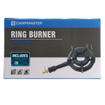 Campmaster 200mm Single Cast Iron Gas Ring Burner with QCC Regulator