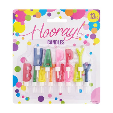 Candle Birthday Lettering with Holders