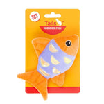 Cat Toy Plush Fish Shimmer Orange