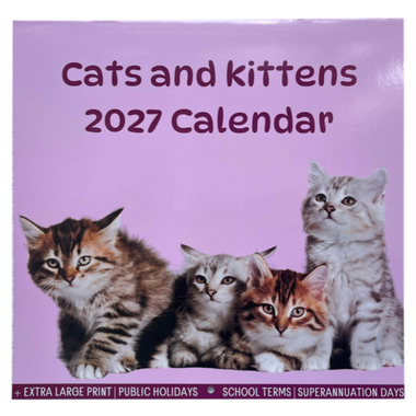 Cats & Kittens Square Calendar 30.5 x 30.5cm