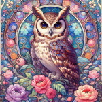 Ceramic Coaster Owls 4pc