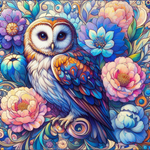 Ceramic Coaster Owls 4pc