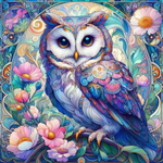 Ceramic Coaster Owls 4pc