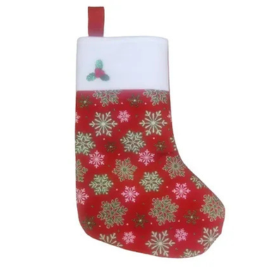 Christmas Snowflake Sock Stocking 18 x 38cm