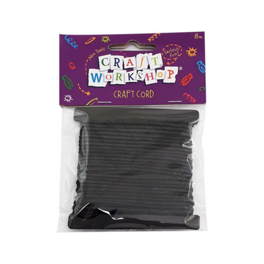 Craft - Black Wax Craft Cord 8m
