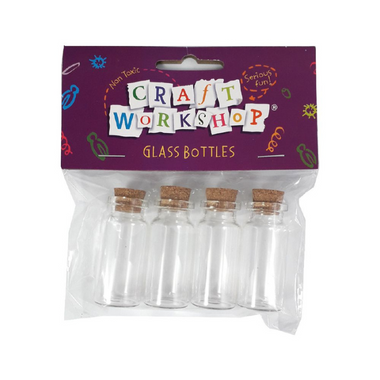 Craft - Mini Glass Bottles 4pc