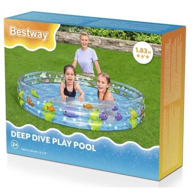 Deep Dive 3-Ring Play Pool 1.83m x H33cm