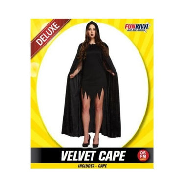 Deluxe Adult Costume - Black Velvet Cape
