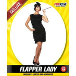Deluxe Black Flapper Costume - Adults