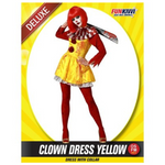 Deluxe Costume Adults - Clown Dress Yellow