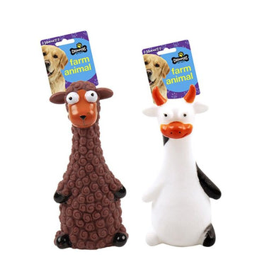 Dog Toy Farm Animal 19cm Cow or Sheep