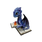 Dragon Reading Book on Fire