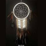 Dreamcatcher White with Bone Accents 15cm