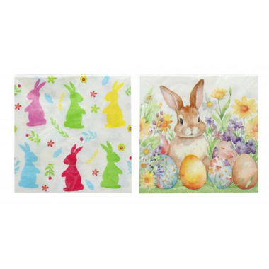Easter Napkins 20pk Asst