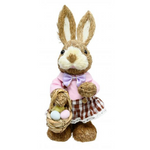 Easter Sisal Bunny Dressed 32cm Asst