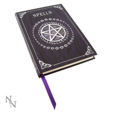 Embossed Spell Book Purple 17cm Journal