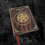 Embossed Spell Book Red 17cm Journal