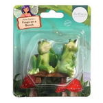 Fairy Garden - Frogs on Bench