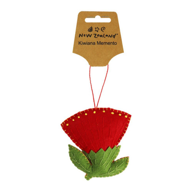 Felt Hanging Ornament - NZ Pohutukawa