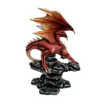Fire Dragon with Sword Guarding Crystals